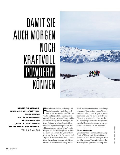 SPORTaktiv Freerideguide 2019