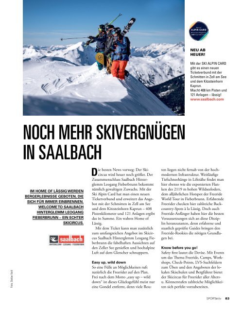 SPORTaktiv Freerideguide 2019