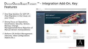 DOST Add-on™ - Integration Add-on - Key Features  