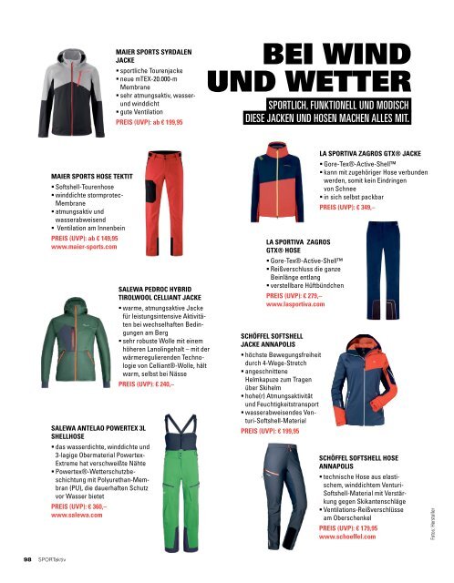 SPORTaktiv Skitourenguide 2019