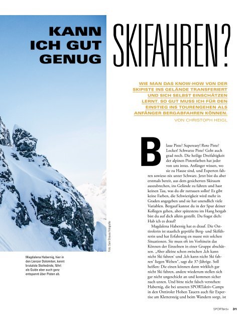 SPORTaktiv Skitourenguide 2019