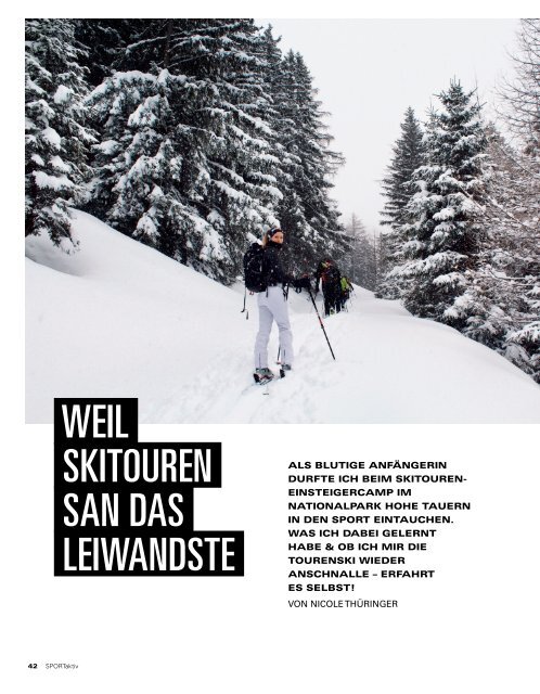 SPORTaktiv Skitourenguide 2019