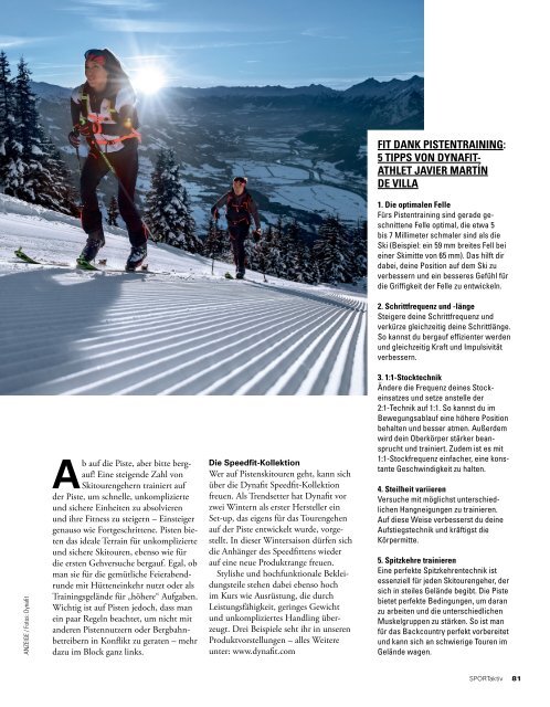 SPORTaktiv Skitourenguide 2019