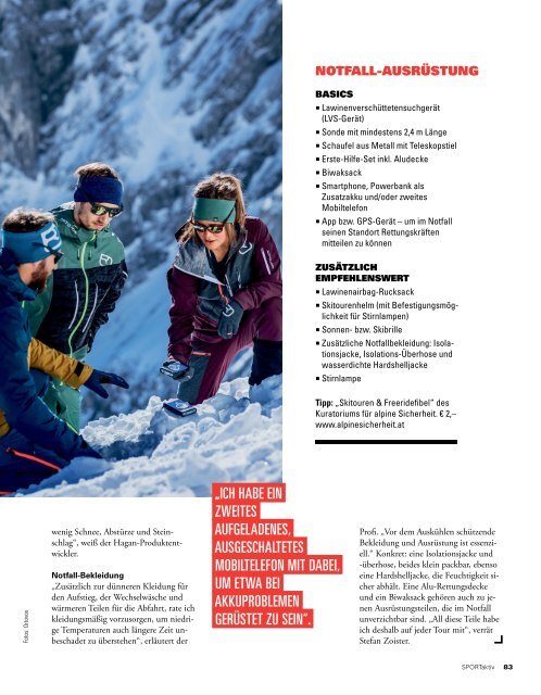 SPORTaktiv Skitourenguide 2019