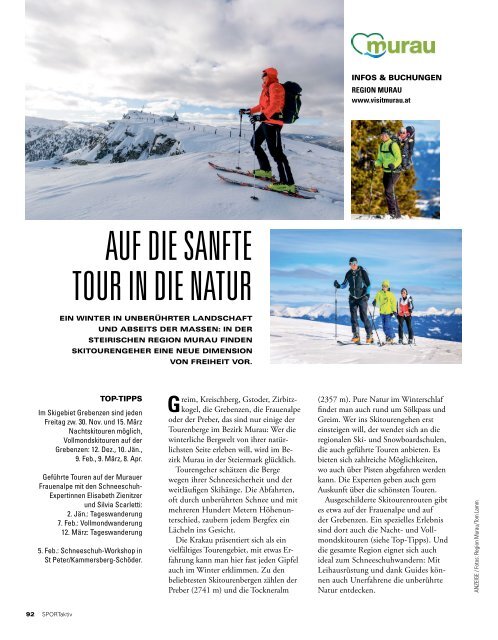 SPORTaktiv Skitourenguide 2019