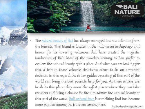 Welcome to Bali Nature Tour Guide