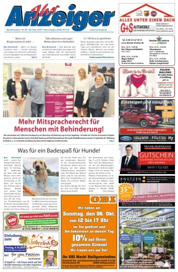Ihr Anzeiger Bad Bramstedt 39 2019