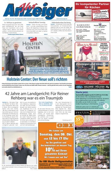 Ihr Anzeiger Itzehoe 39 2019