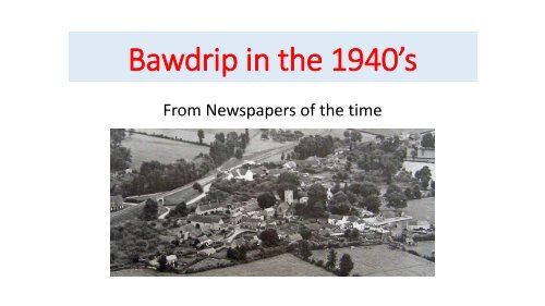 Bawdrip in the 1940