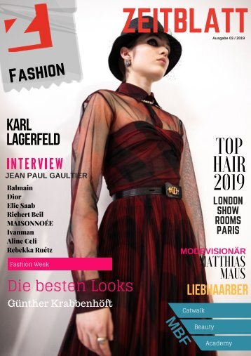 ZeitBlatt Fashion Magazin 2019