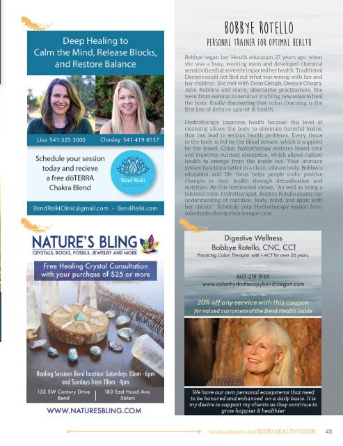 Bend Health Guide Issue 7 Fall/Winter 2019