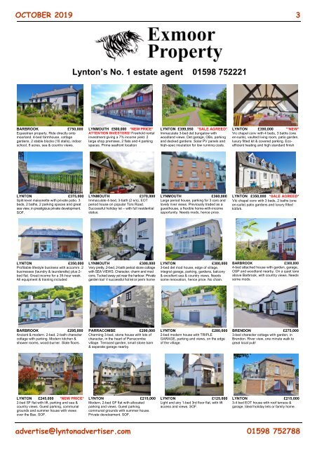 Lynton, Lynmouth and Exmoor Advertiser, October 2019