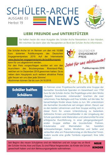 Newsletter Herbst 2019