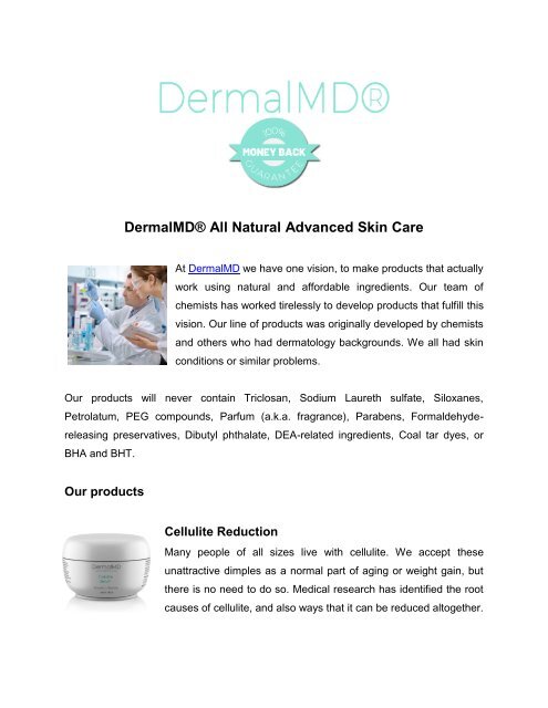 Natural And Affordable Beauty Products Dermalmd