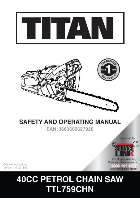 Titan chainsaw oil deals