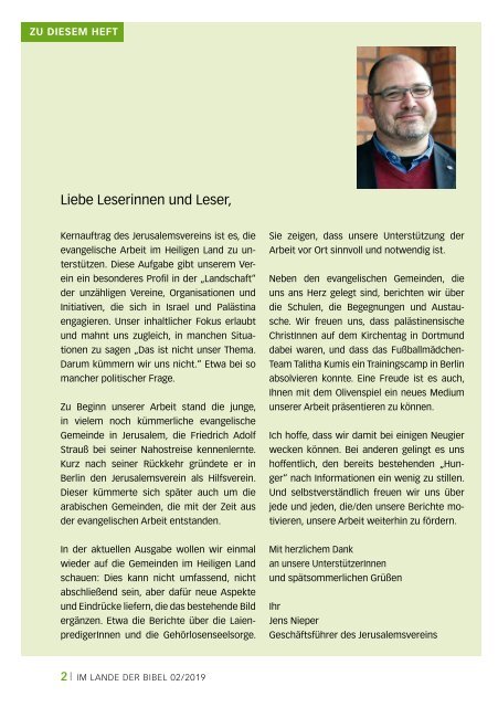 Im Lande der Bibel 2/2019