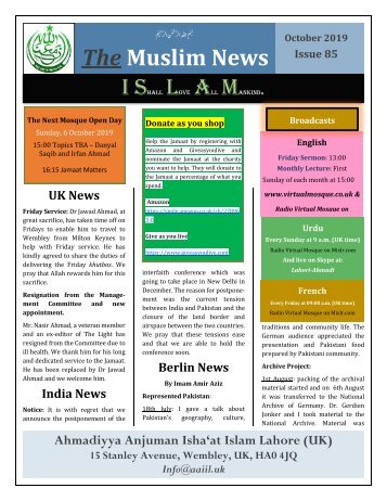 Muslim News No 85 October 2019