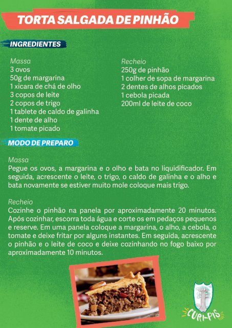 Livro de receitas Pinhão - CuriPIS 
