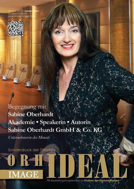 Sabine Oberhardt Menschencode Profiling Mind Change Award im Orhideal IMAGE Magazin - Oktober 2019