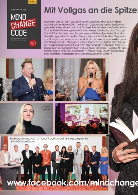 Sabine Oberhardt Menschencode Profiling Mind Change Award im Orhideal IMAGE Magazin - Oktober 2019