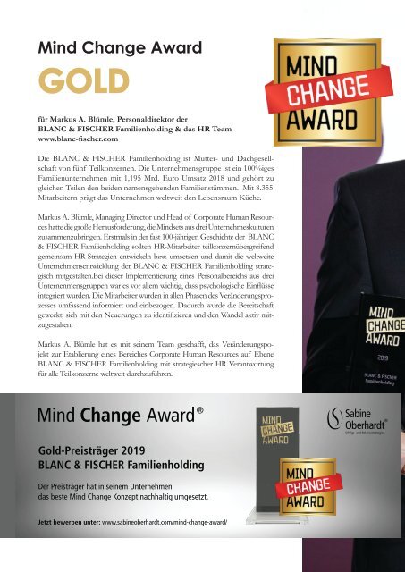 Sabine Oberhardt Menschencode Profiling Mind Change Award im Orhideal IMAGE Magazin - Oktober 2019