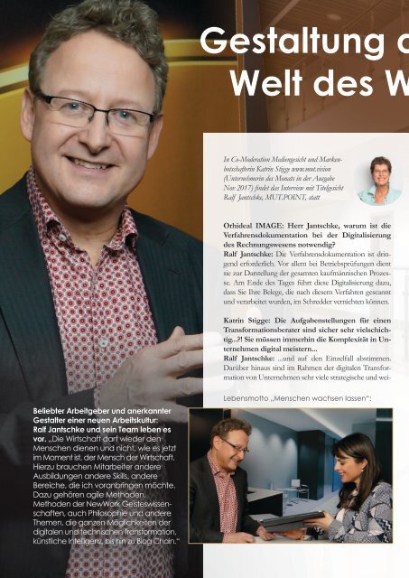 Sabine Oberhardt Menschencode Profiling Mind Change Award im Orhideal IMAGE Magazin - Oktober 2019