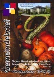 Gemeindebrief Oktober 2019