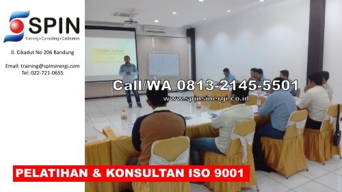 TERMURAH, Call 0813-2145-5501, In House Pelatihan ISO 9001 Bandung