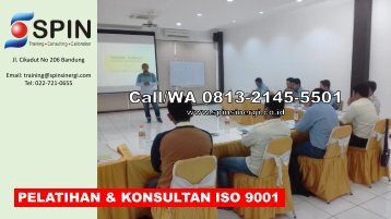 TERMURAH, Call 0813-2145-5501, In House Pelatihan ISO 9001 Bandung