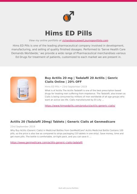 Cialis tadalafil 20 mg online