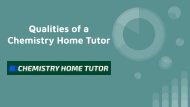 Qualities of a Chemistry Home Tutor
