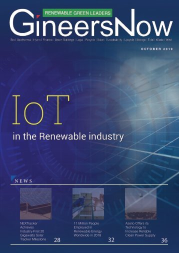 Internet of Things in the Green Energy, Renewable and Clean Energy Leaders magazine, Oct2019