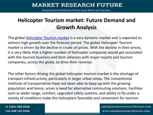 Helicopter Tourism market