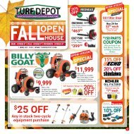 Turf Depot 2019 Fall Commercial Open House Flyer