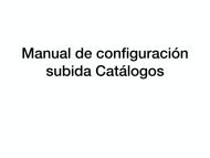Manual de configuración subida Catálogos