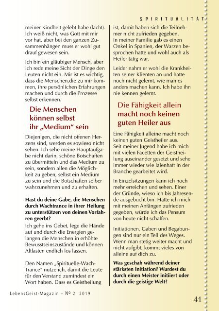 LebensGeist Magazin Herbst '19