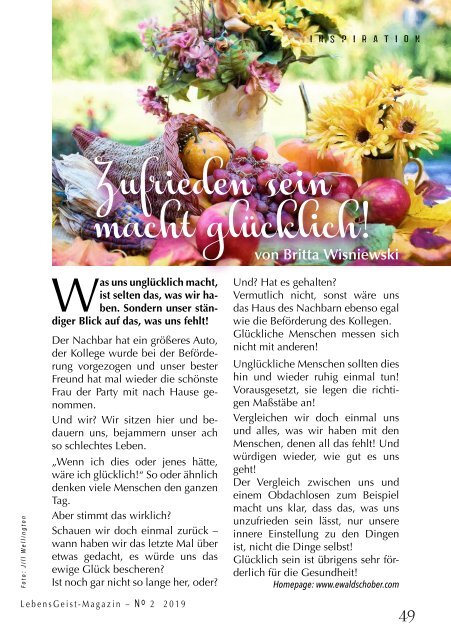 LebensGeist Magazin Herbst '19