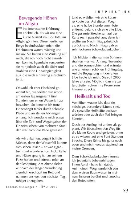 LebensGeist Magazin Herbst '19