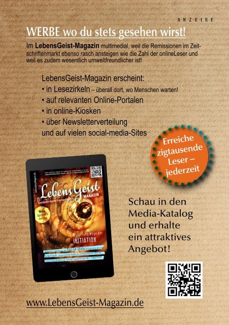 LebensGeist Magazin Herbst '19