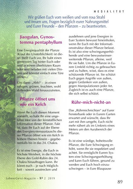 LebensGeist Magazin Herbst '19