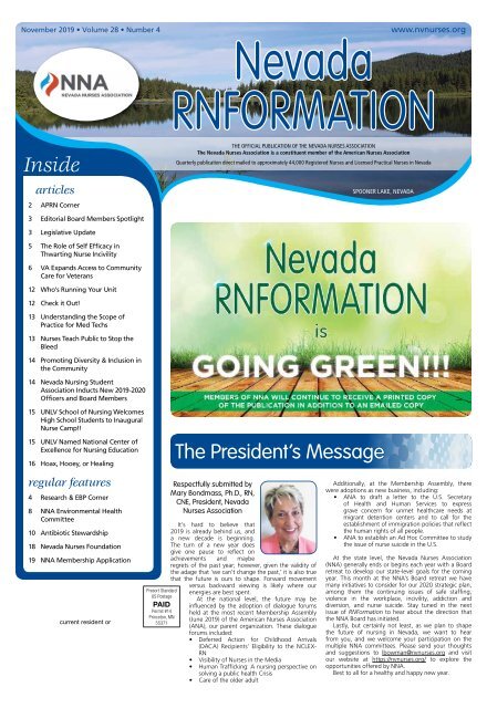 Nevada RNformation - November 2019