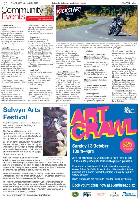 Selwyn Times: October 02, 2019