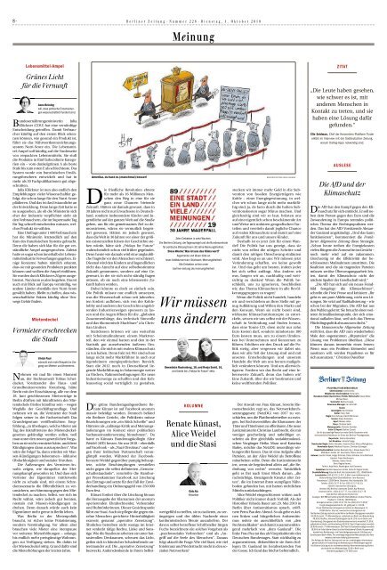 Berliner Zeitung 01.10.2019