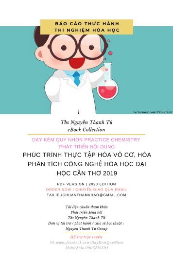 PHÚC TRÌNH THỰC TẬP HÓA VÔ CƠ, HÓA PHÂN TÍCH CÔNG NGHỆ HÓA HỌC ĐẠI HỌC CẦN THƠ 2019