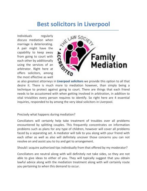 Best solicitors in Liverpool