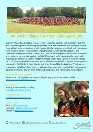 Dulwich Village Football Club Spotlight (1)