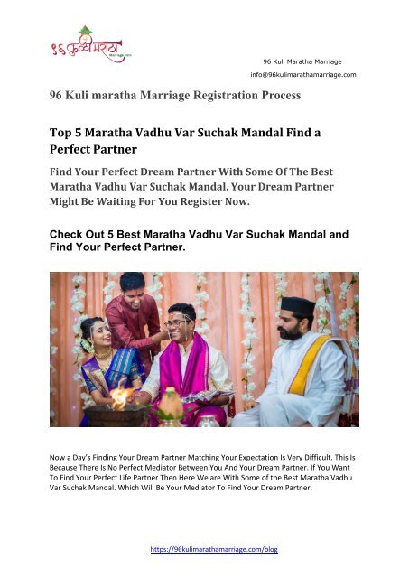 Top 5 Maratha Vadhu Var Suchak Mandal Find A Perfect Partner Converted