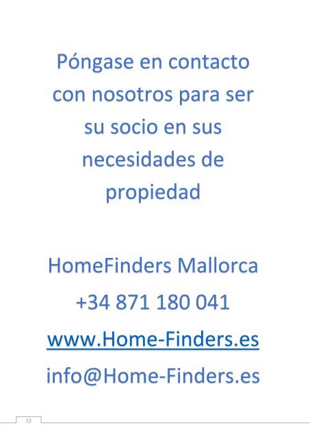 Folleto HomeFinders Mallorca ESP