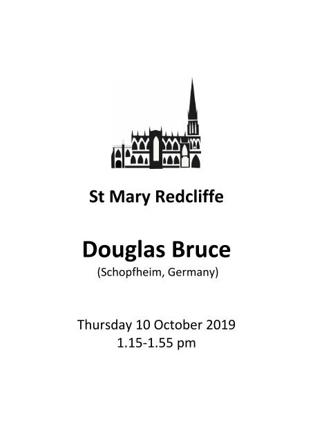 Lunchtime at Redcliffe - Free Organ Recital featuring Douglas Bruce