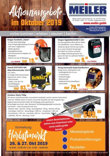 Herbstangebote Oktober 2019